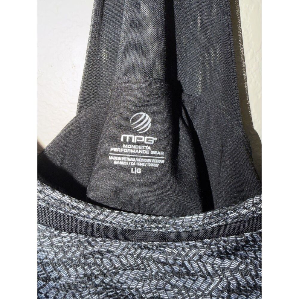 MPG Mondetta Performance Gear Athletic Travel Dress Racerback Black Grey - Picture 3 of 3